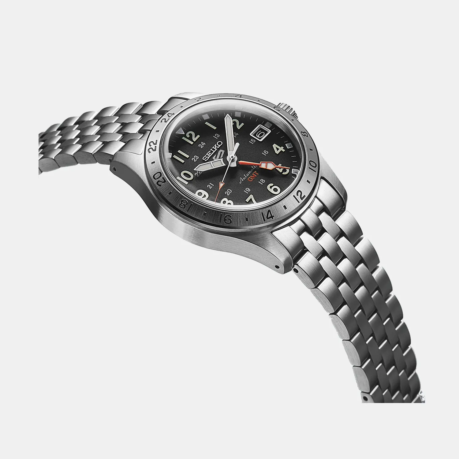 5 Sports Men Automatic Black Dial Analog Stainless Steel Watch SSK023K1