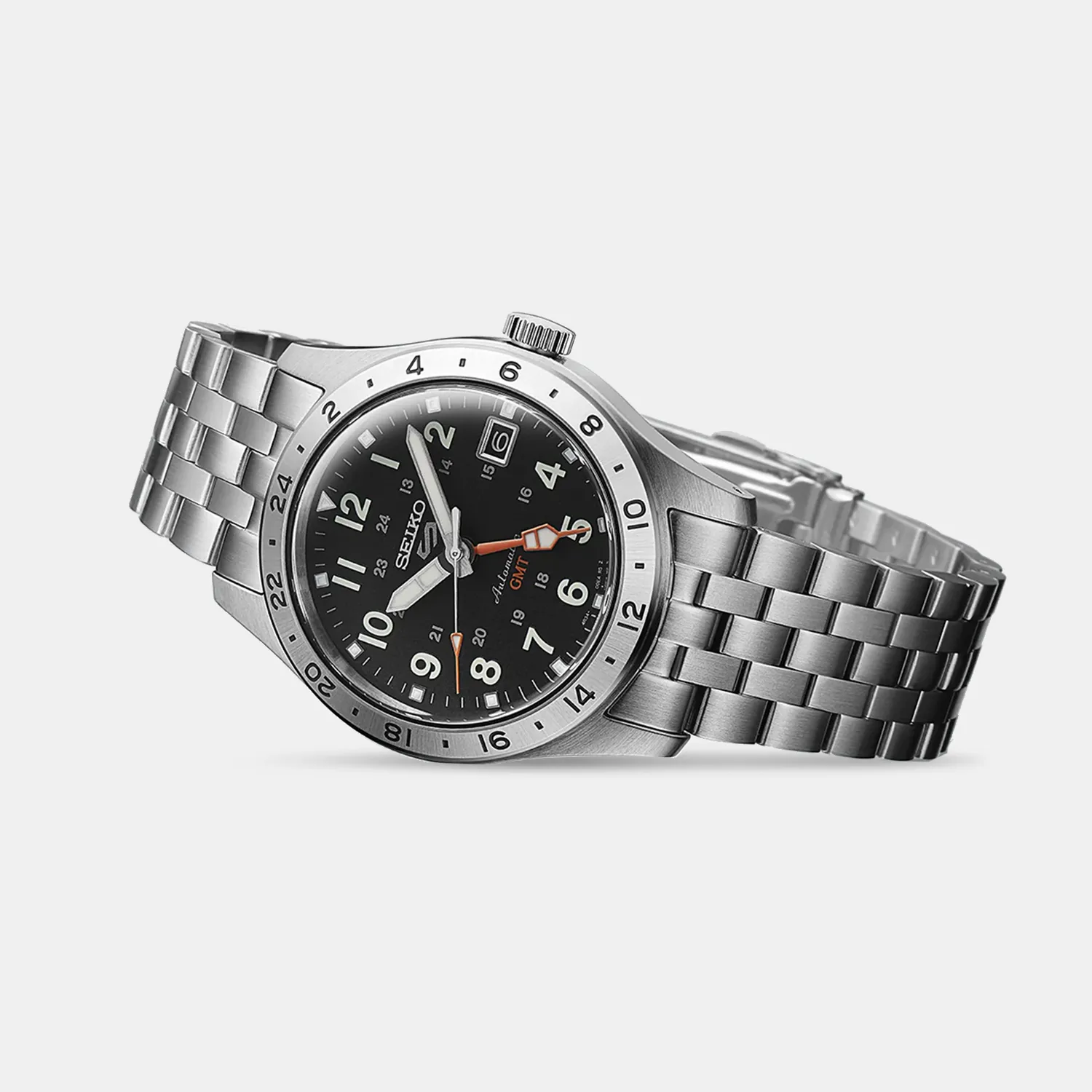 5 Sports Men Automatic Black Dial Analog Stainless Steel Watch SSK023K1