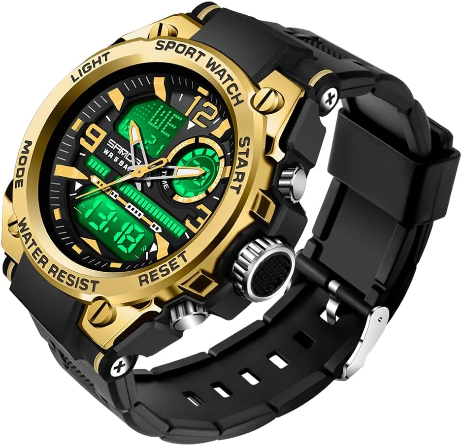 50M Water Resistant, Multi-Function Alarm, Chronograph, StopwatchLuminous Military Grade Casual Watch for Outdoor Fashion XCZAP Men's Tactical Sports Watch - Dual Time Display Analog matrimony acumen Digital, 