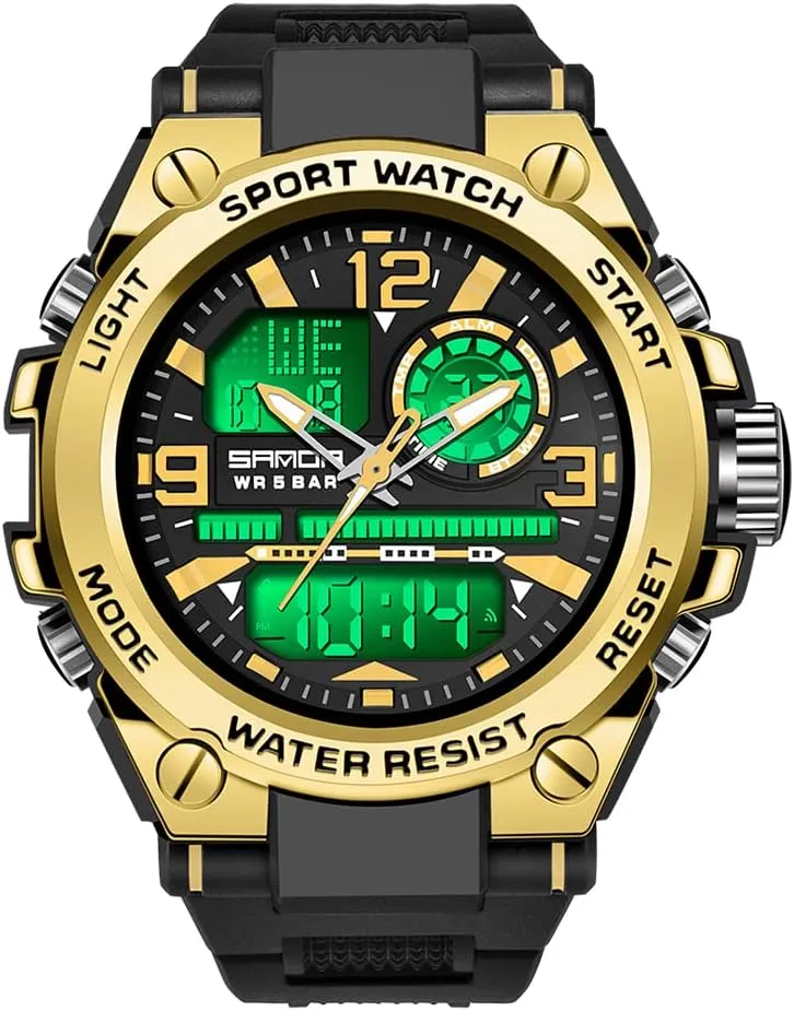 50M Water Resistant, Multi-Function Alarm, Chronograph, StopwatchLuminous Military Grade Casual Watch for Outdoor Fashion XCZAP Men's Tactical Sports Watch - Dual Time Display Analog matrimony acumen Digital, 