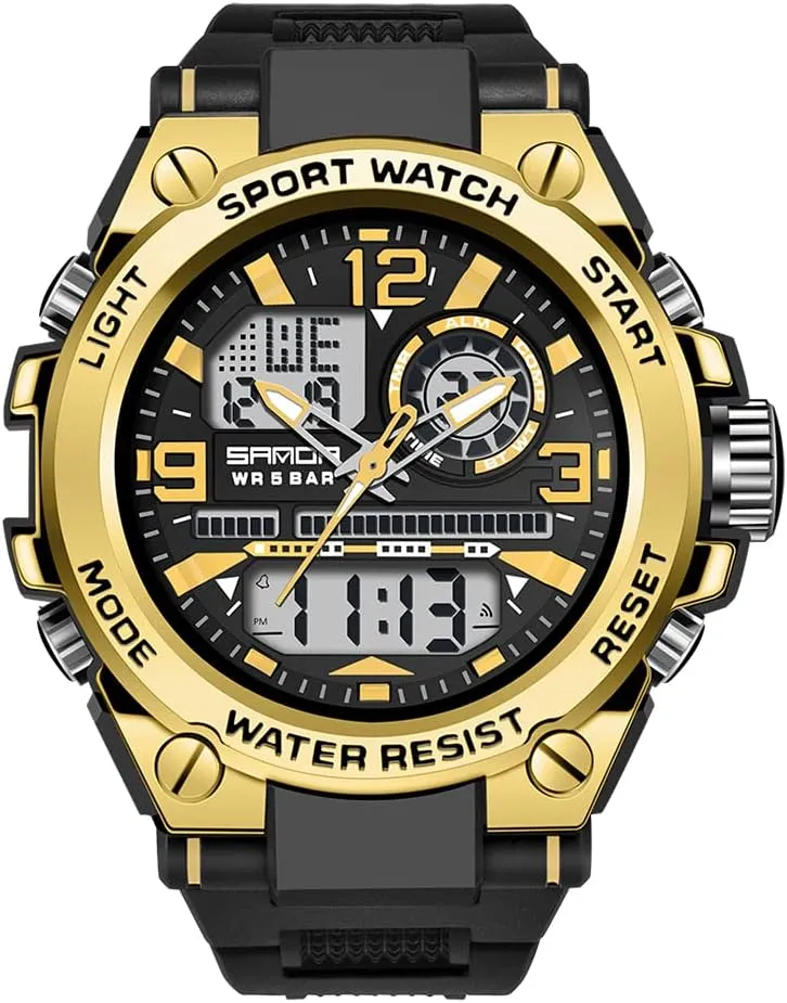 50M Water Resistant, Multi-Function Alarm, Chronograph, StopwatchLuminous Military Grade Casual Watch for Outdoor Fashion XCZAP Men's Tactical Sports Watch - Dual Time Display Analog matrimony acumen Digital, 
