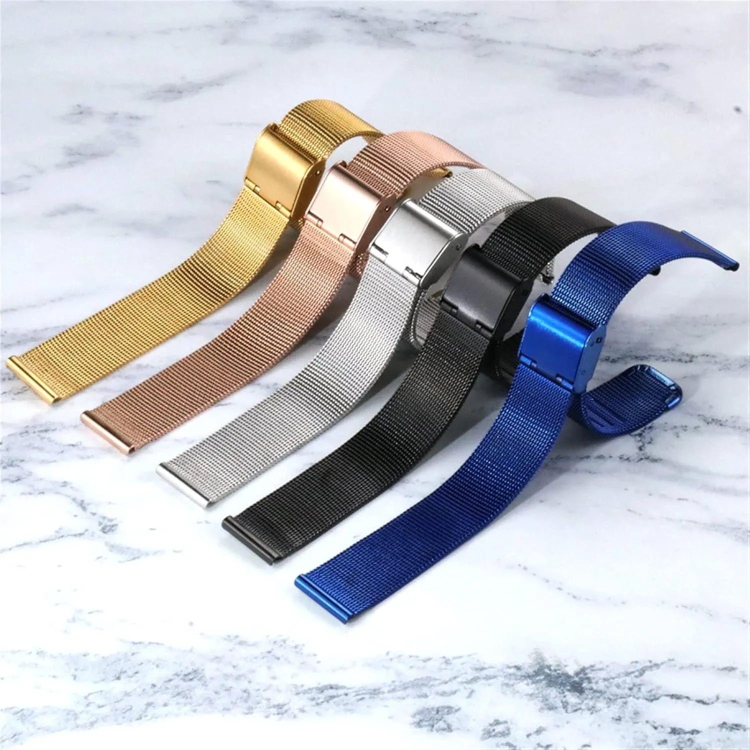 Accessories 18/20/22/24/26/28/30mm Watch Strap Stainless Steel Solid Strap Three vole clog vocal Beads Men's And Women's Strap Watches With 