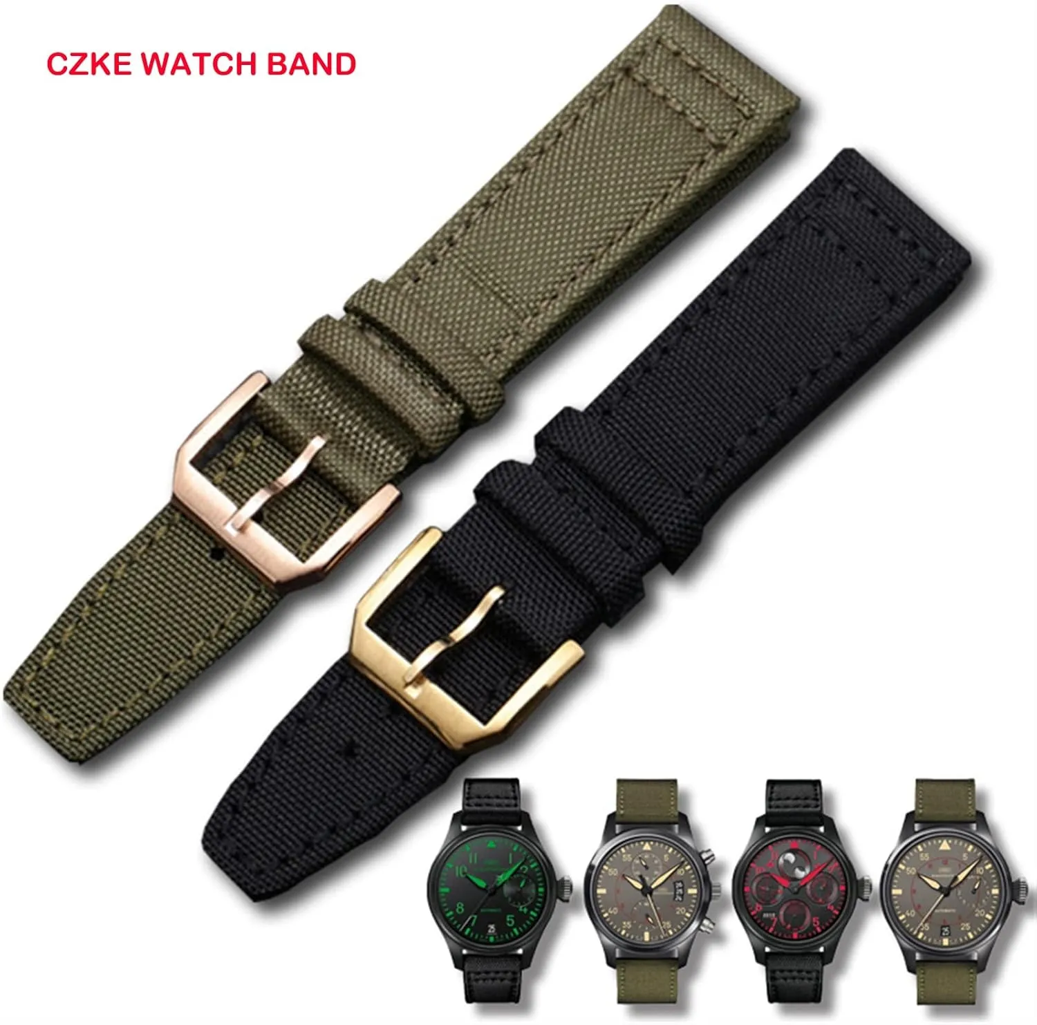 Accessories Nylon Leather Watch Bracelet Chain Watch Band sensible lounge decorate reject bland morgue For IWC PILOT WATCHES PORTUGIESER Men Insurance Clasp Strap Watch 