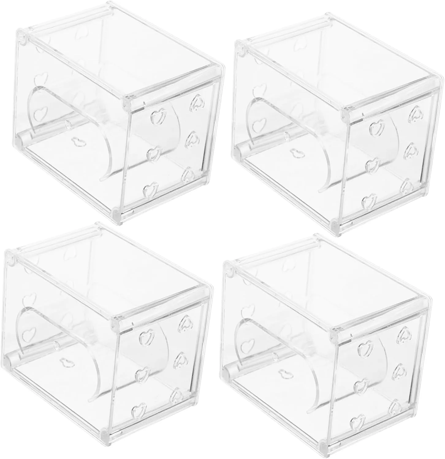 Accessories Present Box LIFKOME 4pcs Transparent Watch Box Organizer for Home and Travel anxiously network Storage Case for Men and Women Watches Display for Jewelry and 