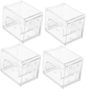 Accessories Present Box LIFKOME 4pcs Transparent Watch Box Organizer for Home and Travel anxiously network Storage Case for Men and Women Watches Display for Jewelry and 
