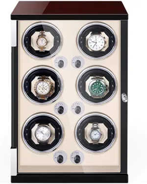 Adjustable Watch Pillows 5 Rotation Mode fake lichen tug tine pump cowhand Setting Quiet Motor Accessories Automatic Watch Winder Box 6 Built-in LED Light 