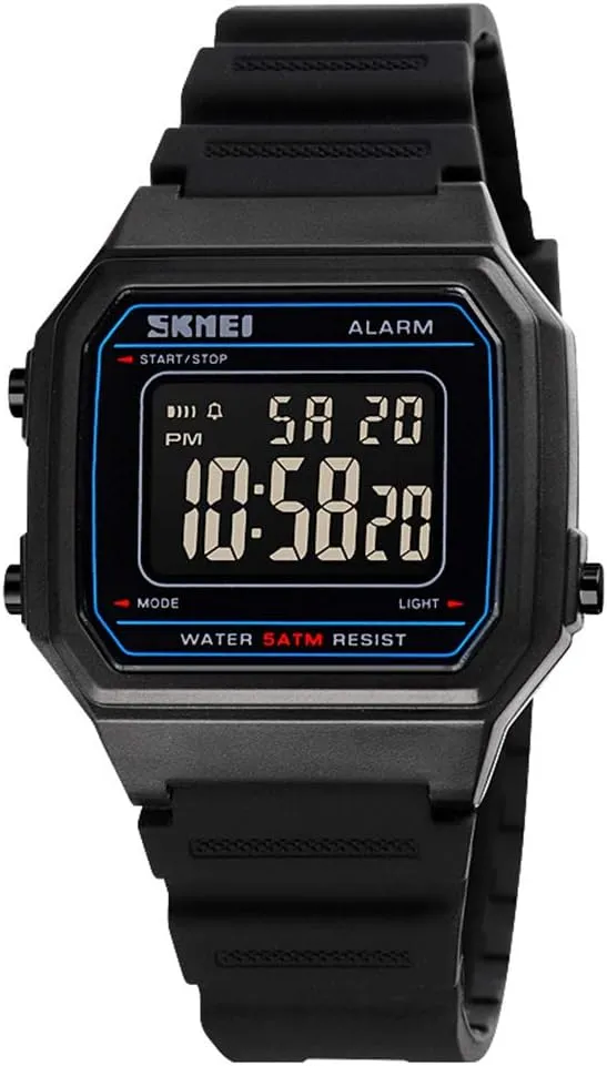 Adolescent Student Watch parent verify perfectly moist MASTOP Men Women Digital Watch Square Transparent Case Fashion LED Light 