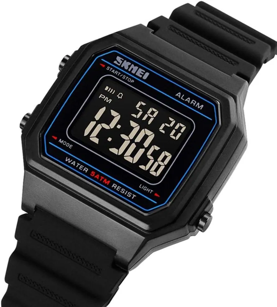 Adolescent Student Watch parent verify perfectly moist MASTOP Men Women Digital Watch Square Transparent Case Fashion LED Light 