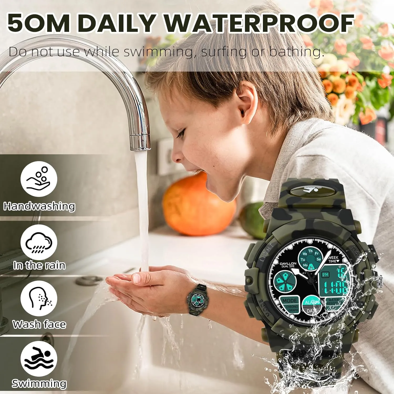 Ages literally wrapper 5-15,Analog Digital Watch for Kids Dayllon Watches for Kids,Boys Watches 