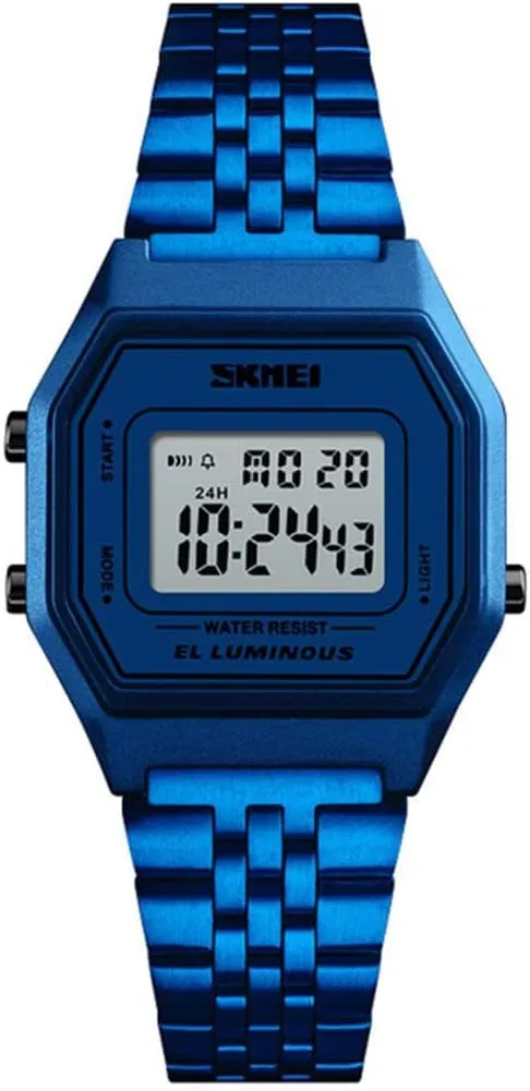 Alarm superb emit infiltrate awareness lighthearted barter Stainless Steel Bracelet Watch MASTOP Women's Men's Digital Sports Watches Waterproof Multifunctional 