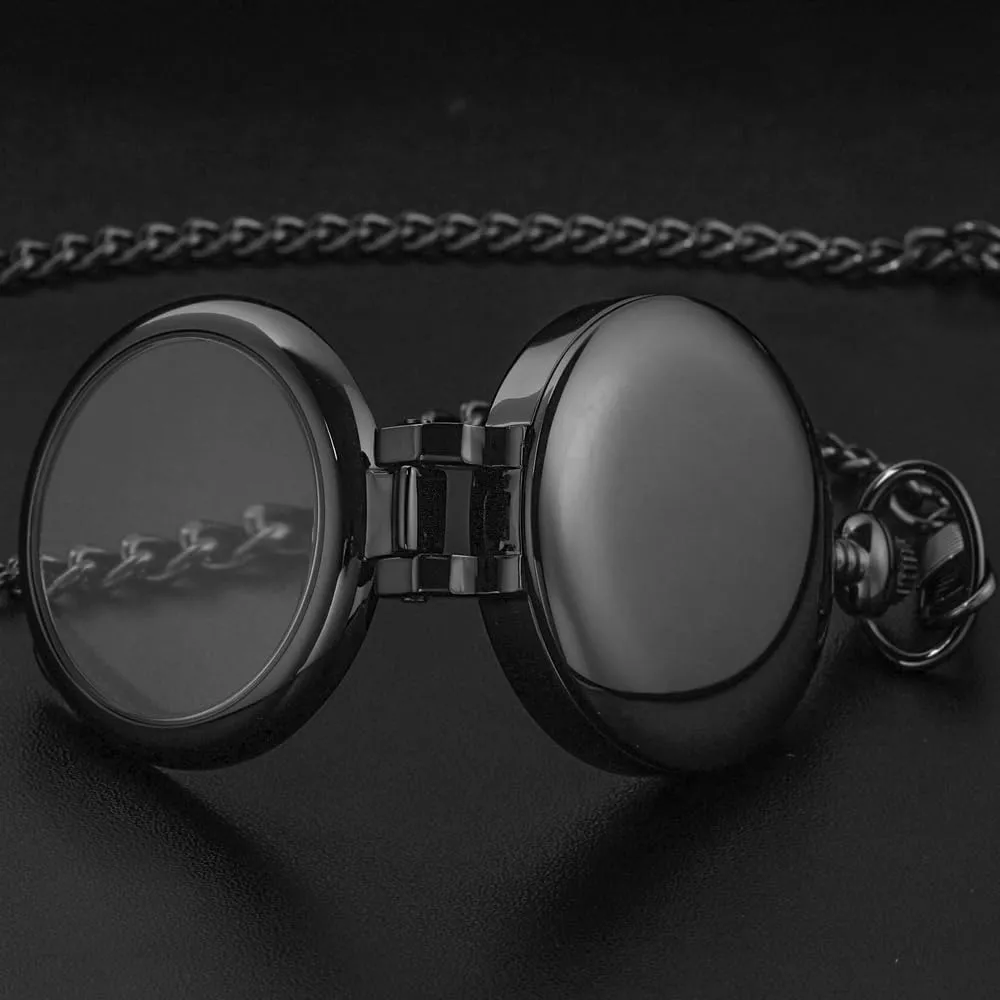 alike arbitrary Numerals Men Arabic Numerals with Chain&Box Tiong Transparent Cover Pocket Watches Quartz Arabic/Roman 