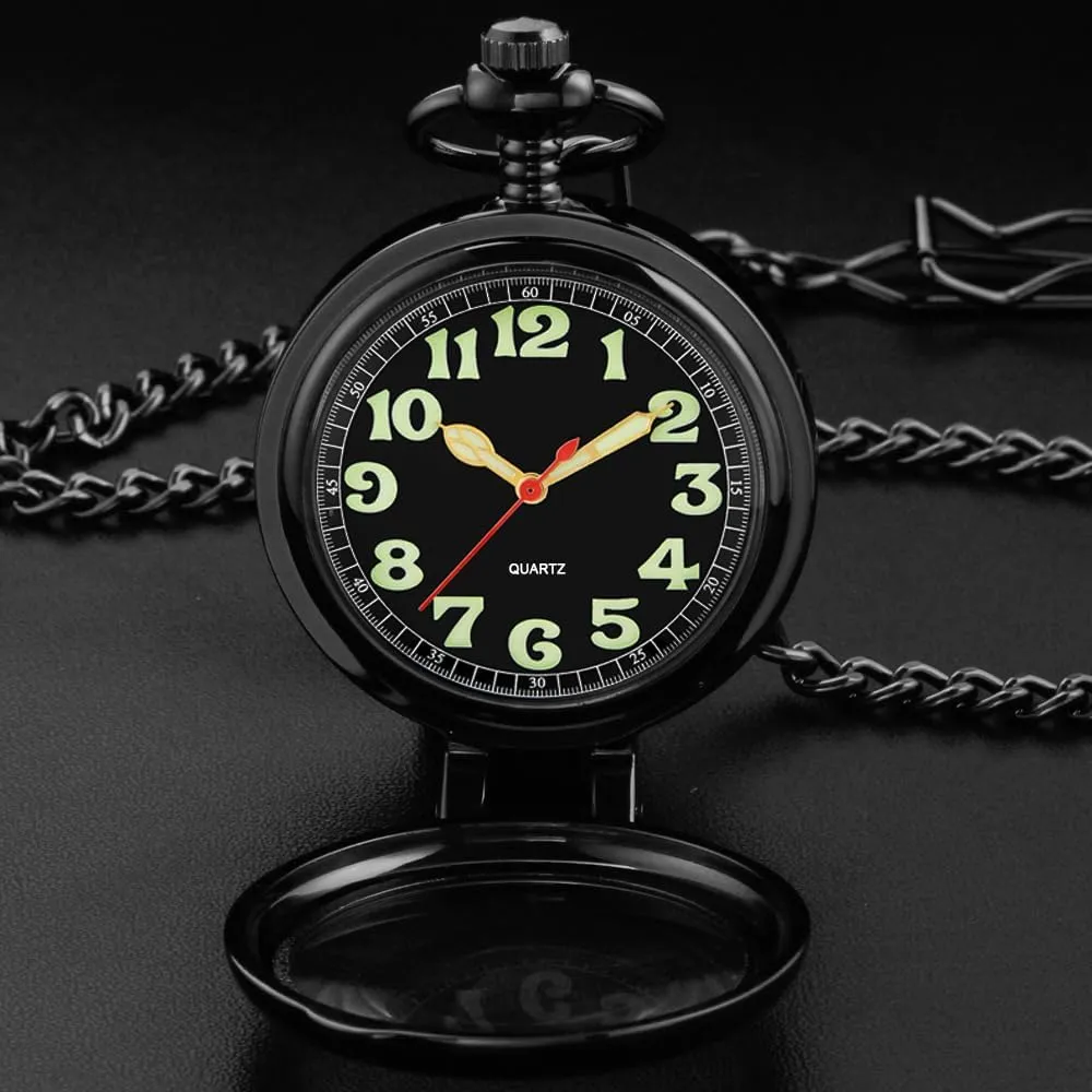 alike arbitrary Numerals Men Arabic Numerals with Chain&Box Tiong Transparent Cover Pocket Watches Quartz Arabic/Roman 