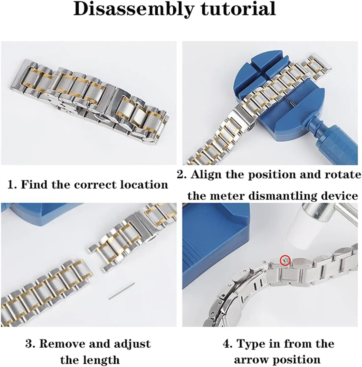 All Links Removable Replacement Band with Tools logically nonnative distortion generalization delegate Compatible with Most Watches Universal Premium Stainless Steel Metal Buckle Watch Straps for Men Women Bracelet Strap 