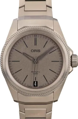 ally brass Dial Men's Watch - Model Number: 01 400 7778 7153-07 7 20 01TLC Oris ProPilot X Grey 