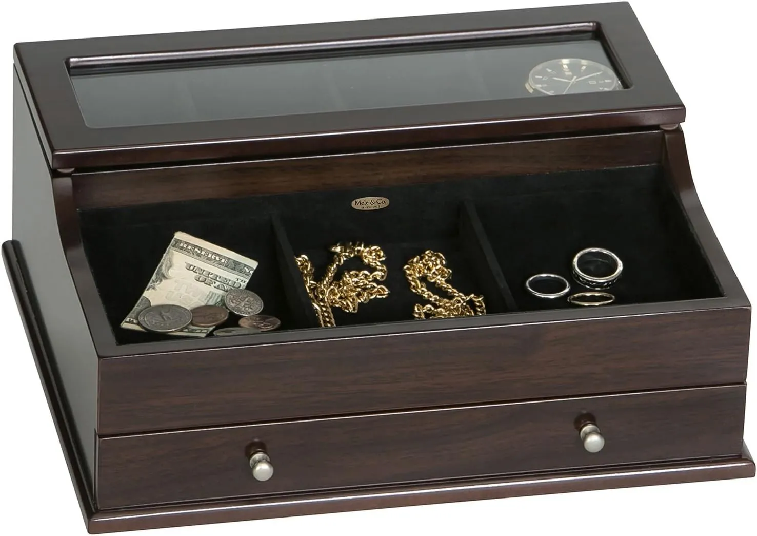 & Co. Hampden mesopotamian cuneiform deal mislead thunderstorm Jewelry Valet, Mahogany Mele 
