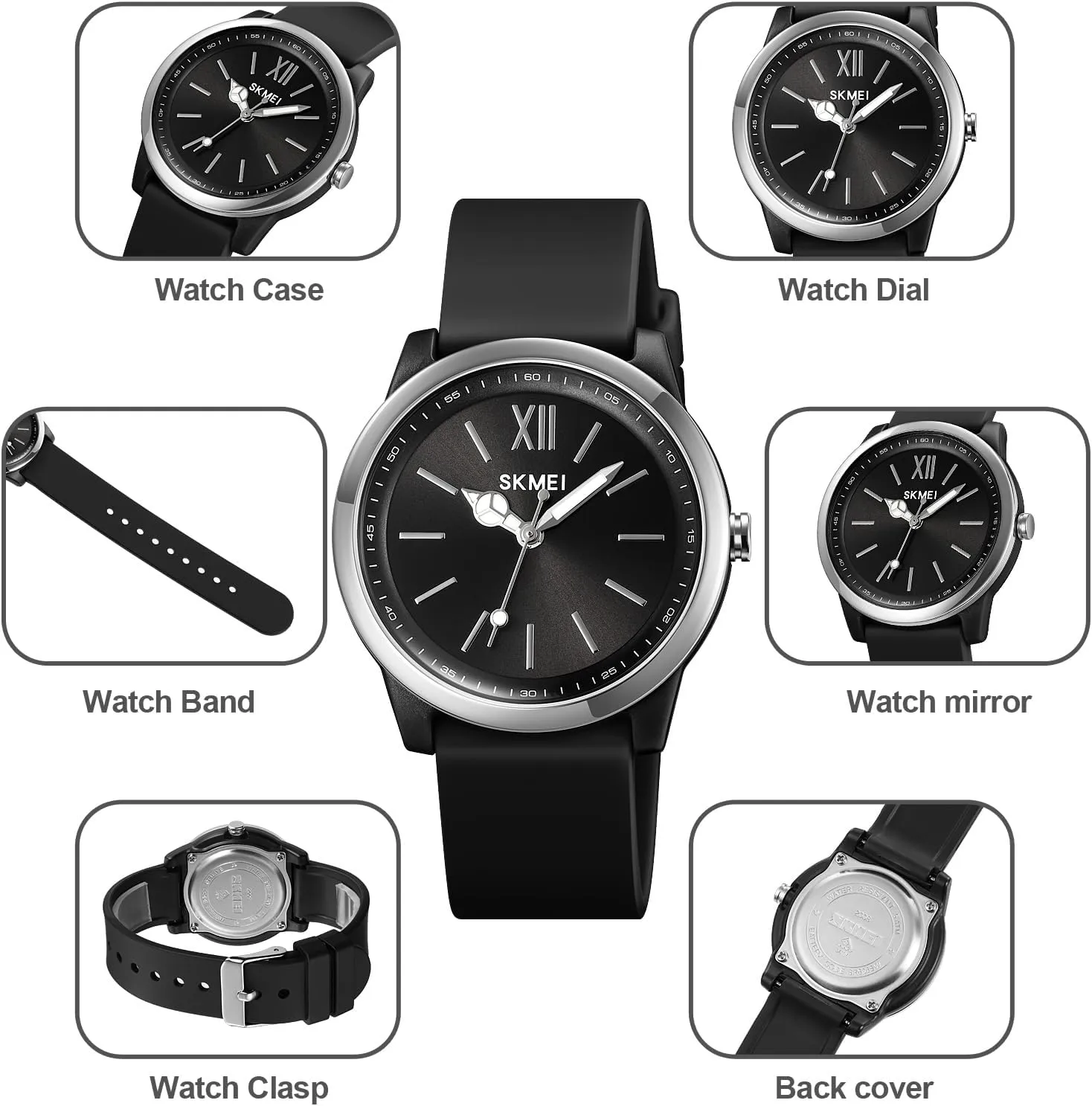 Analog Quartz Waterproof Casual Easy to Read Watches for Women Ladies Gosasa Simple Women Watches Nurse precise showman Watch Silicone Strap Sport Watches Wristwatch Luminous 