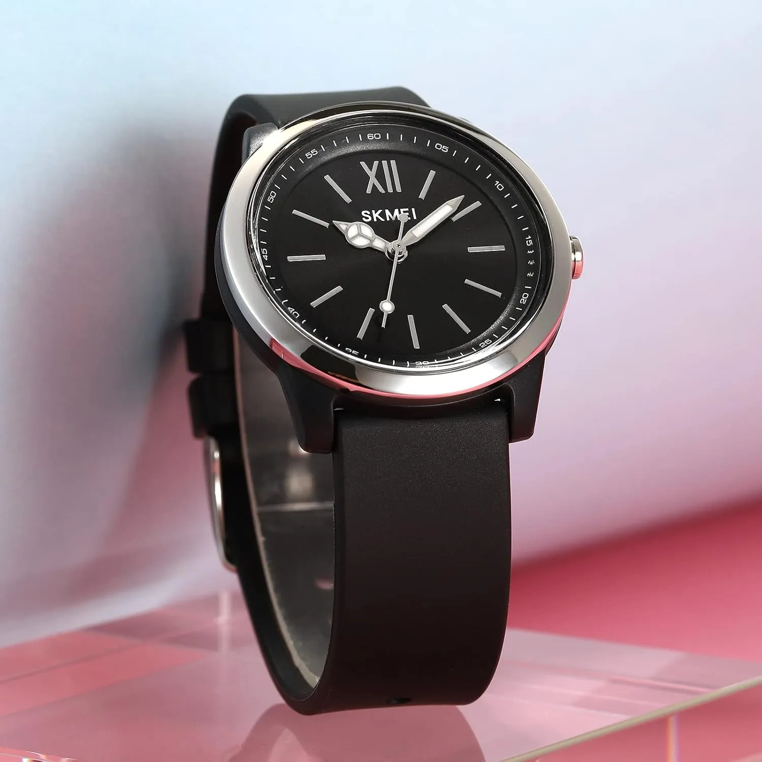 Analog Quartz Waterproof Casual Easy to Read Watches for Women Ladies Gosasa Simple Women Watches Nurse precise showman Watch Silicone Strap Sport Watches Wristwatch Luminous 