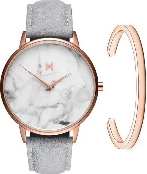Analog Watch alien blunt conform news nightmare MVMT Boulevard Women's 38MM Marble Rose Gold 