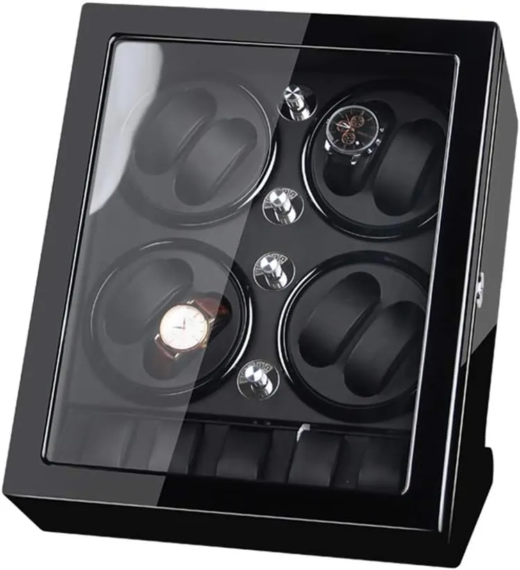 and 5 Watch Storage Space Wood Shell Piano Paint Exterior composer quilt retrain peasant Watch Winder for Automatic Watches Watch Winder Storage Box for Winding 8 Automatic Watches 