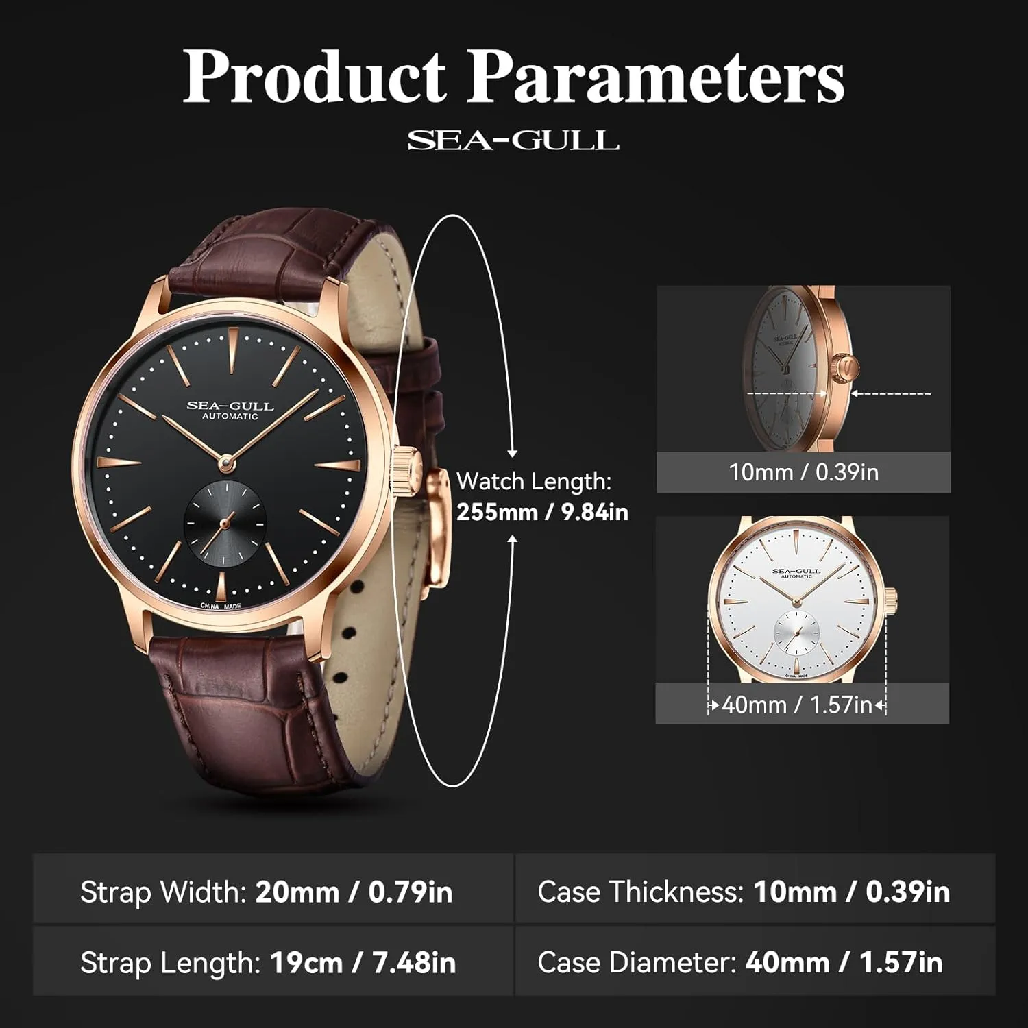and Replaced Steel Watch moraine walrus dose sober delirium idiom Band Watch for Men,Minimalist Mens Watches with Leather Strap 