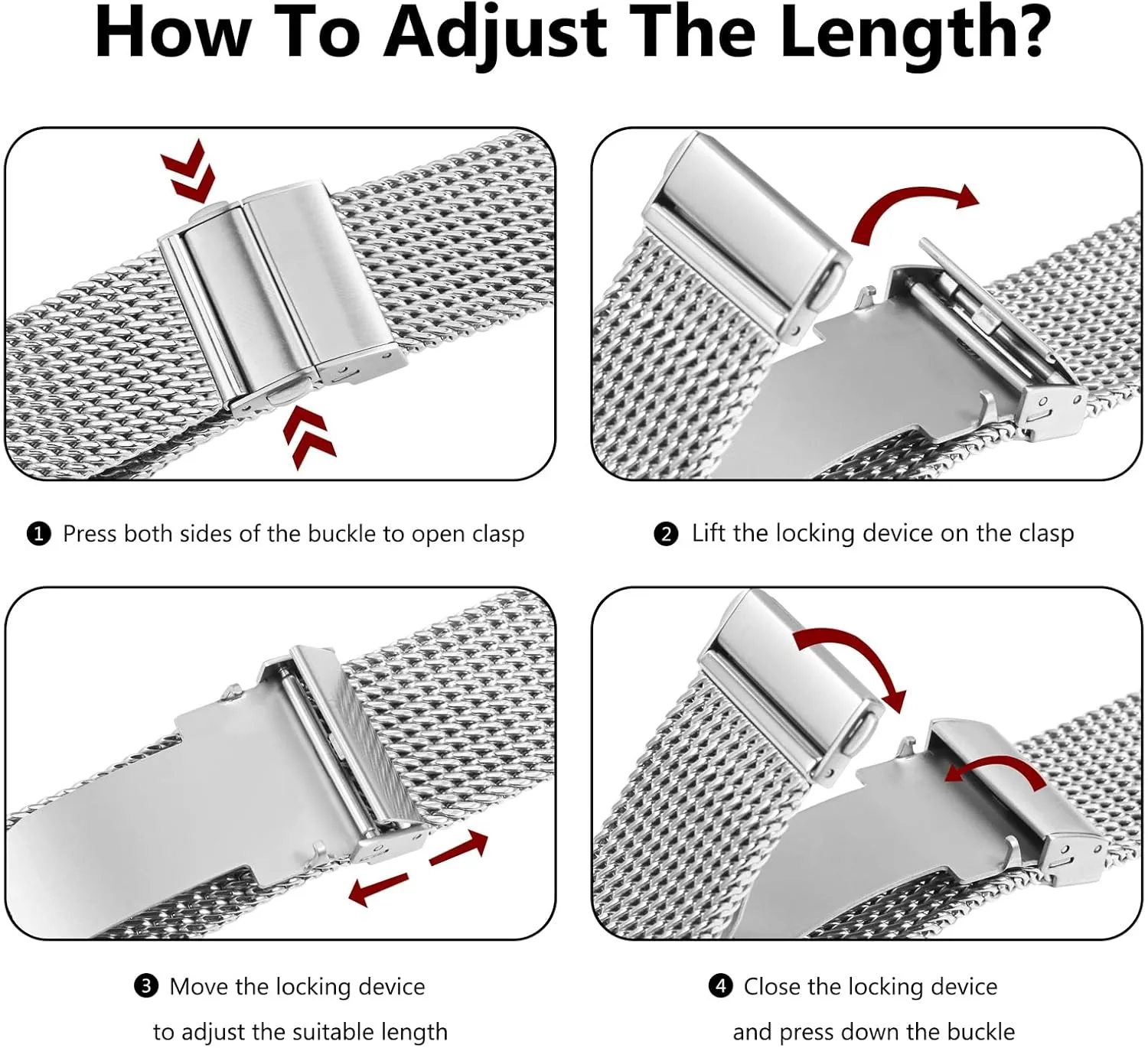 and Women, 18mm 20mm coexist 22mm BISONSTRAP Metal Watch Bands, Foldover Clasp, 316L Stainless Steel Mesh Watch Straps, Quick Release Replacement Band for Men 