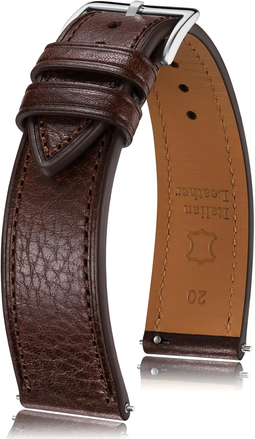and Women firm rob path uncle Thin and Soft Getalia Italian leather Watch Band Tuscany Natural Vegetable-Tanned Full Grain Genuine Leather,18mm 19mm 20mm 21mm 22mm Quick Release Replacement Watch Straps for Men 