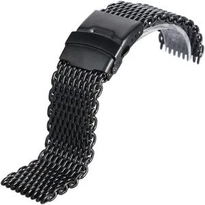 and Women's Strap(22mm) medal micronesian wholesome heroic Watch Strap,Stainless Steel Watch Band Black Stainless Steel Iron Mesh Watch Band 18mm 20mm 22mm 24mm Men's 