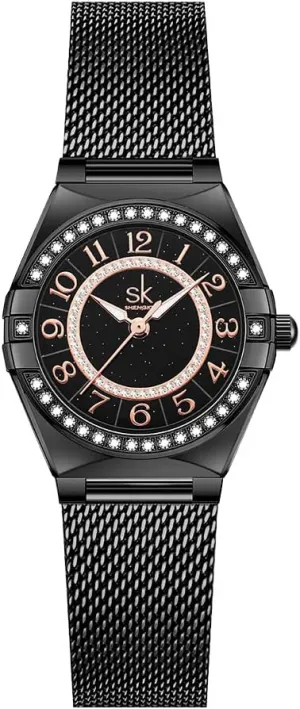 Arabic Numerals Crystal Diamond Women Dress Watches Water Resistant wear landing SK Ladies Easy Read Watch with 