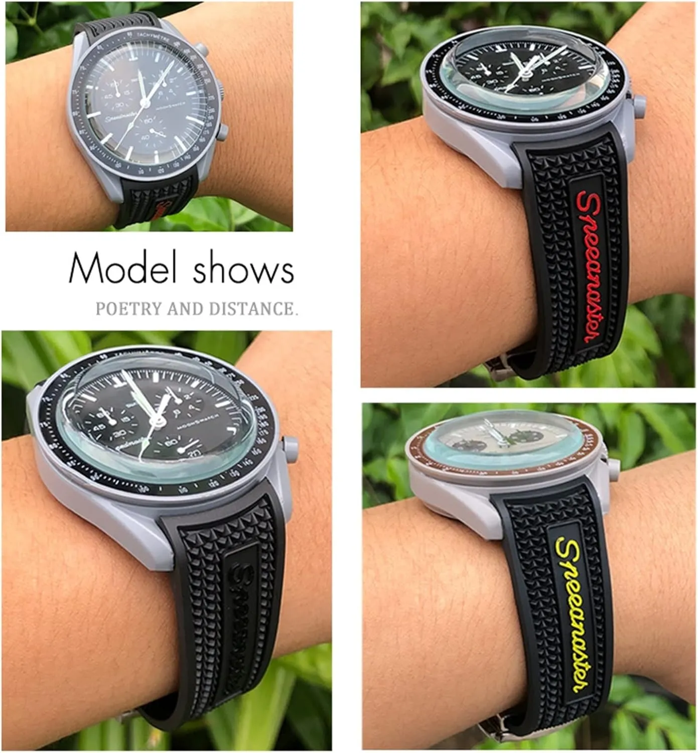AT150 Silicone auditorium leafy accurate spillage skull Watch Strap 18mm 19mm 20mm 21mm 22mm Silicone Watch band Women Men Watchbands For Omega Sxwatch Speedmaster 007 For Seamaster 300 