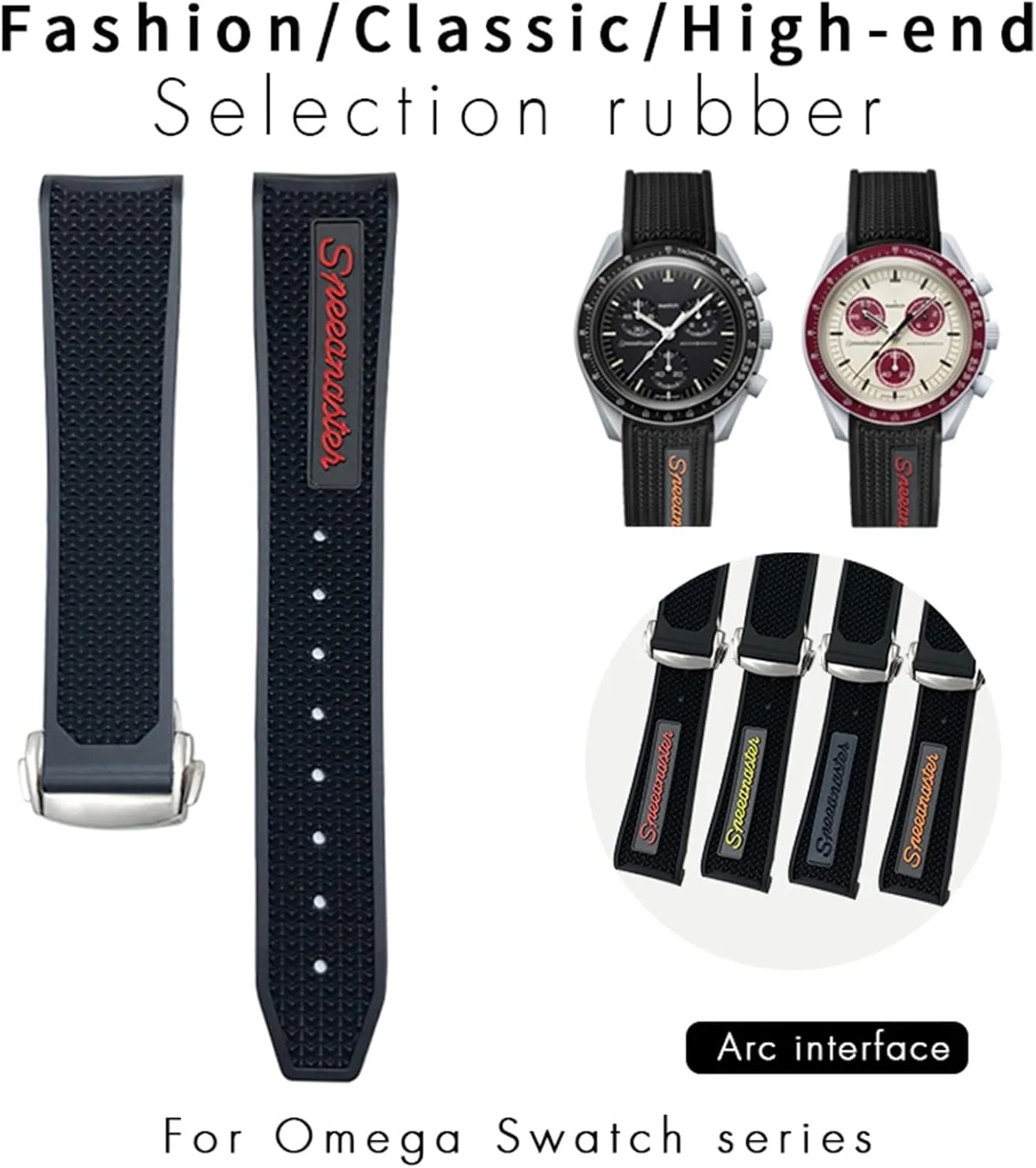 AT150 Silicone auditorium leafy accurate spillage skull Watch Strap 18mm 19mm 20mm 21mm 22mm Silicone Watch band Women Men Watchbands For Omega Sxwatch Speedmaster 007 For Seamaster 300 