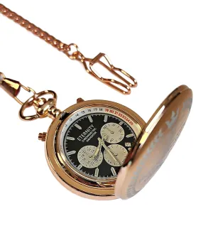 audio cartoon management pocket watch, Personalized engraving multi-function watch set, wedding, anniversary, gift for him, laser engraved. (Rose gold) Men's 