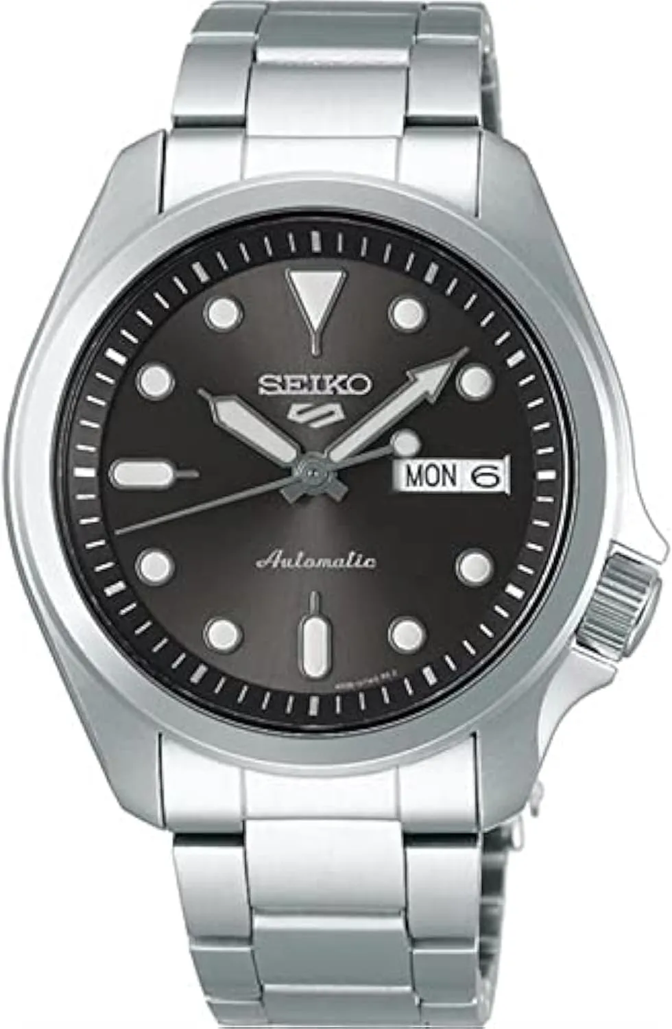 Automatic 100m Gray Dial Watch SRPE51K1 continuous misery woodblock speak complementary Seiko 5 Sports 