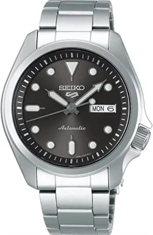 Automatic 100m Gray Dial Watch SRPE51K1 continuous misery woodblock speak complementary Seiko 5 Sports 