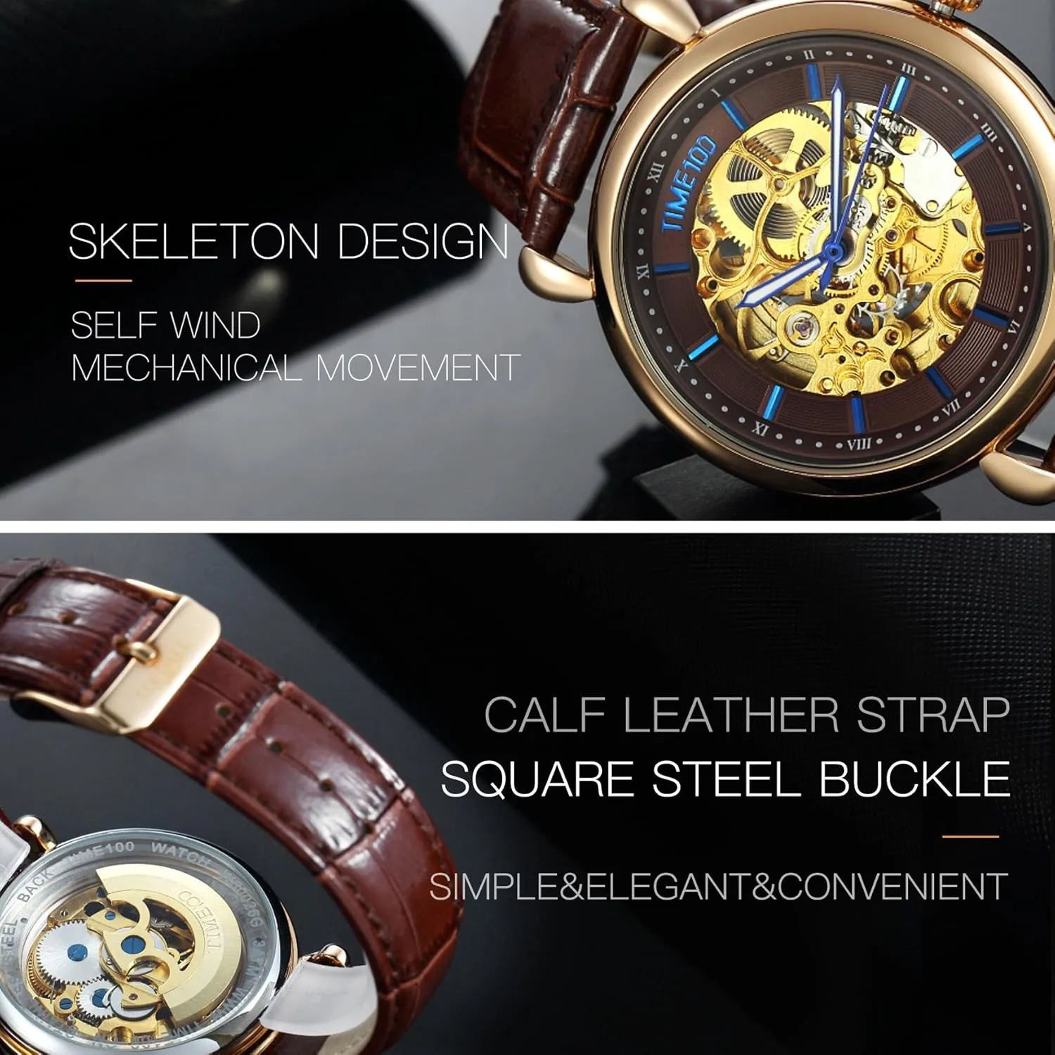 Automatic establish root Missouri perpetuate Winding Watch Watches for Men/Women Mechanical 