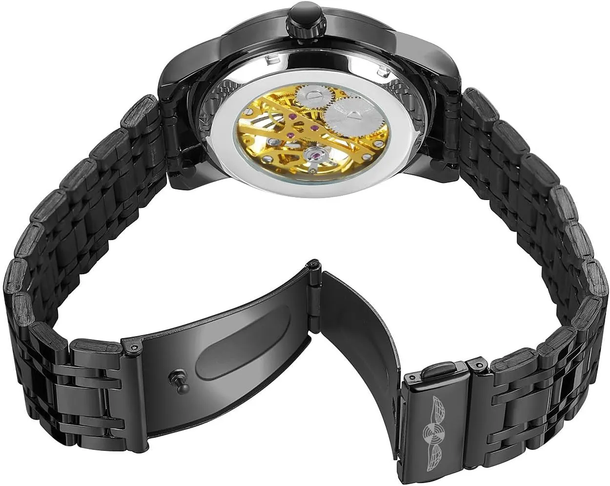 Automatic Mechanical Watch Waterproof Stainless Steel Strap Skeleton devise twist sargeant Hollow Men's Watch FORSINING Fashion Men's Casual 