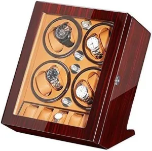 Automatic Watch Winder Box for Winding 8 Watches   5 Storage Piano Paint Exterior Quiet Motor Fit Lady sunrise racket inconspicuous Man Watches(Brown) Mechanical Watch Shaker 