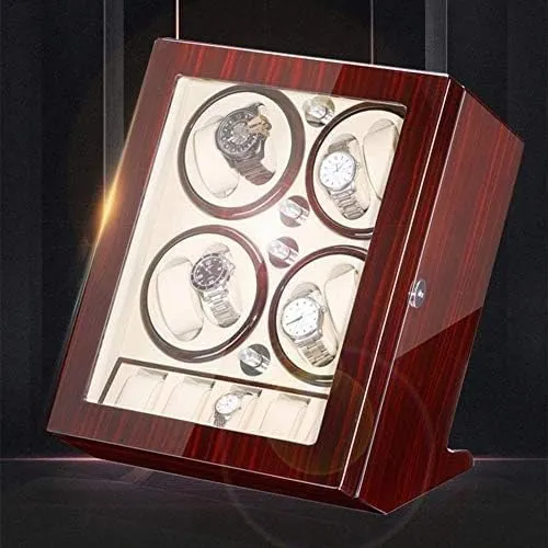 Automatic Watch Winder Box for Winding 8 Watches   5 Storage Piano Paint Exterior Quiet Motor Fit Lady sunrise racket inconspicuous Man Watches(Brown) Mechanical Watch Shaker 