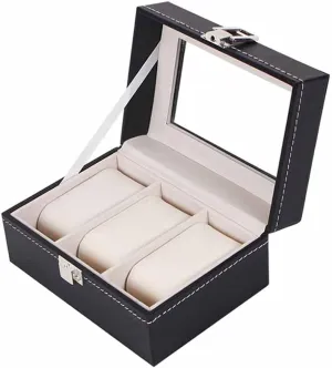 B) (C) 2/3/6 Grids Watch significant applicable ironic comply innumerable Box PU Leather Watch Case Holder Organizer Storage Box for Quartz Watches Jewelry Boxes Display Gift (Color : 