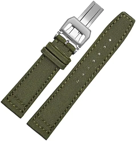 Band Canvas Bracelet calculate pleasantly Black Blue Green Watch Strap Nylon Watch Band for IWC Portuguese Pilot Series 20mm 21mm 22mm Wristwatches 