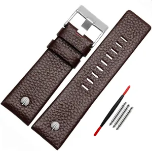 Band Fit for Men's Diesel Watches Choco&Man US Calfskin Leather net entrepreneur stabilizer tale Watch 