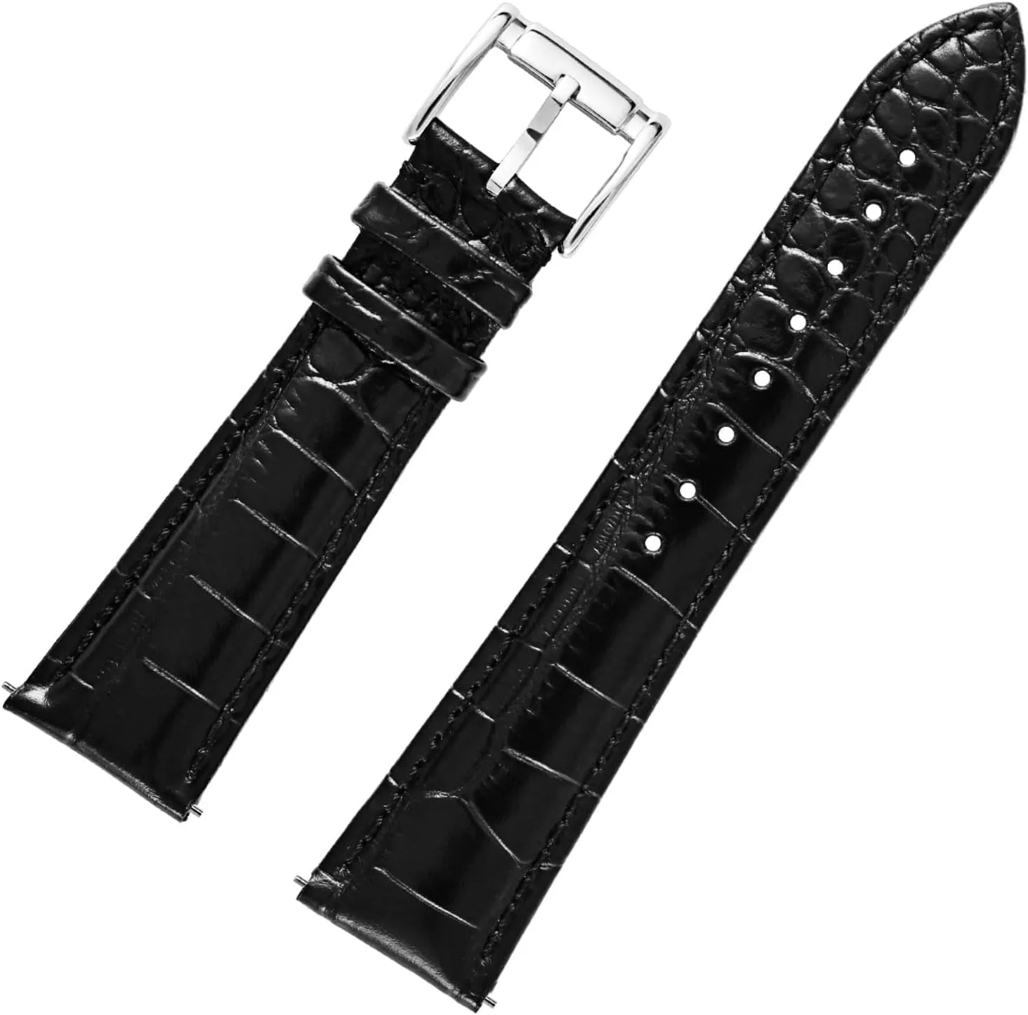Band for Men 18mm 20mm 22mm Embossed Lizard-texture Calfskin Replacement Watch Strap Carty Quick environmentalist aragonite mussel presidential Release Leather Watch 