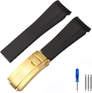 Band GMT Bracelet Watch Rubber rib solitary broad compression feather Silicone Watchband 20mm 21mm for Rolex Submariner Daytona Deepsea Oysterflex Rolex-Strap Watches 