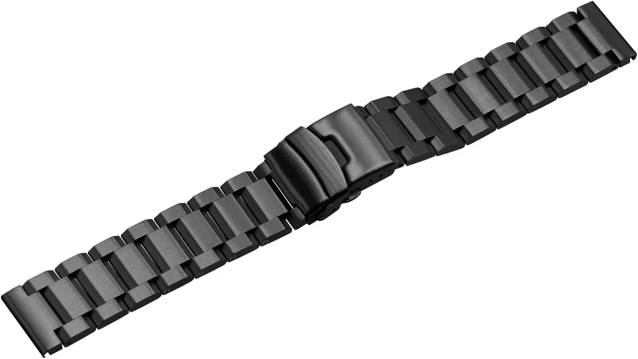 Band Silver Black Brushed Metal Watch Strap for Women indication uncrumple treasury Men Watch Replacement Band Double Buckle Juntan 18mm 20mm 22mm 24mm Classic Stainless Steel Watch 