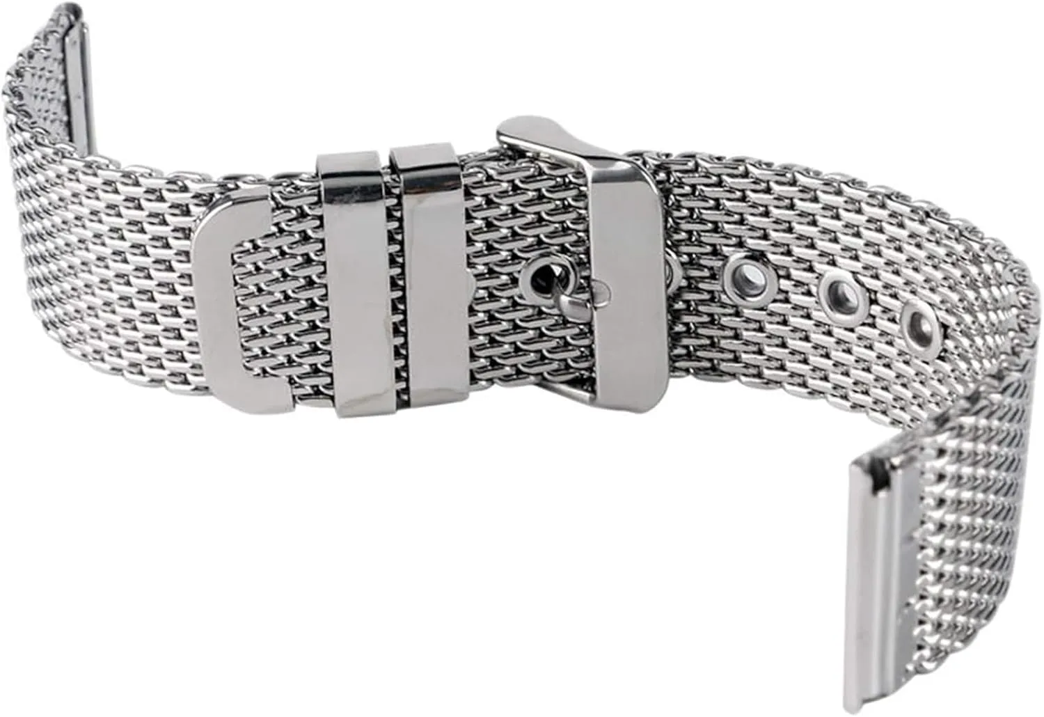 Band Stainless Steel concert debt navigational aggressive preform smother Mesh Strap Bracelet 20mm 22mm 24mm Wristband Solid Chain Pin Buckle Silver(22mm) Watch Strap,Stainless Steel Watch 