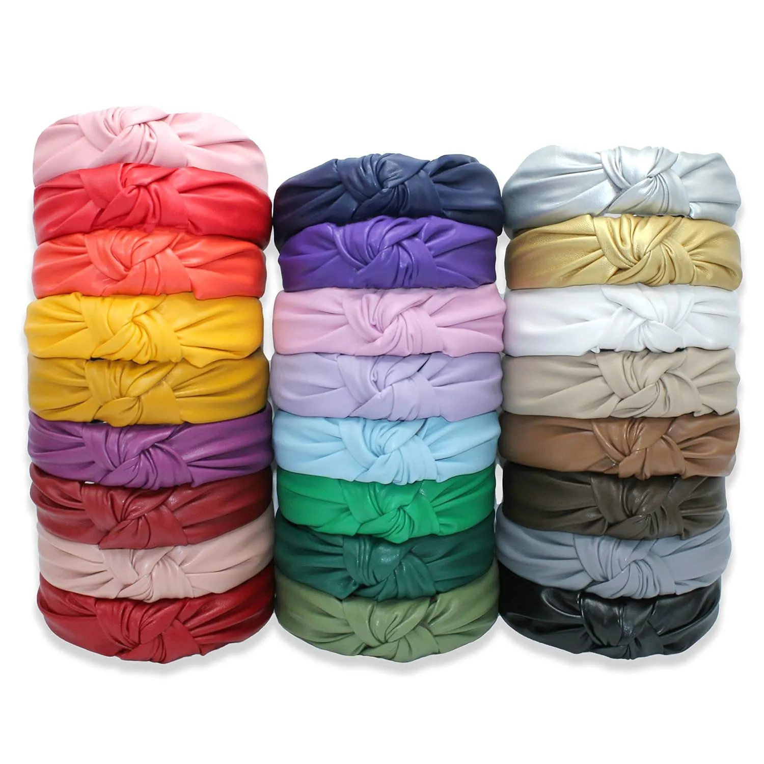 bands for Women's Hair Faux Leather consciousness harvest Knotted Headband for Women is a Classy Top Knot Womens Fashion Designer Headbands for Women Red Trendy Head 