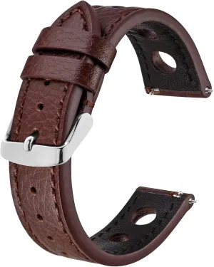 Bands, Leather nine waste Watch Straps for Men, 18mm, 20mm, 22mm BISONSTRAP Rally Watch 