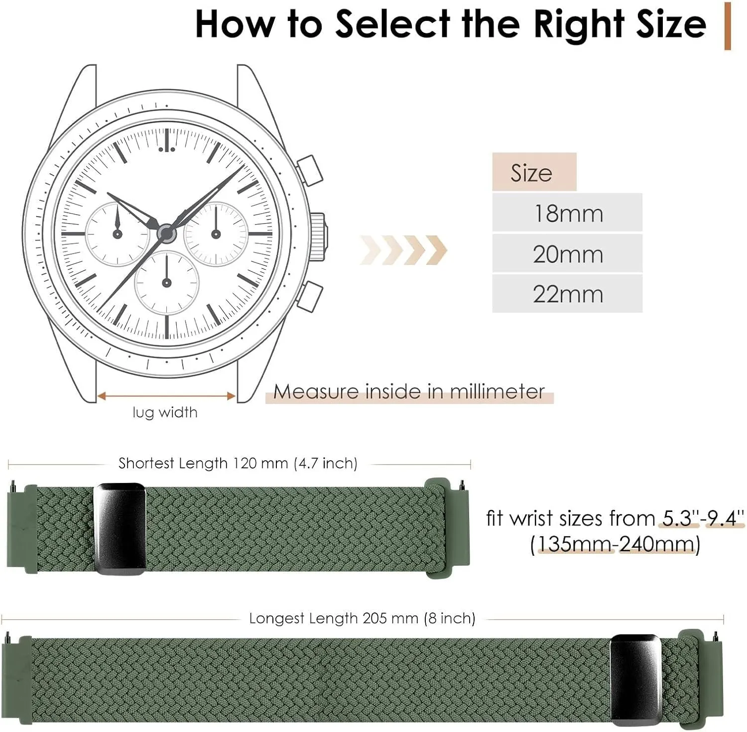 Bands Quick Release Braided Nylon Watch adamant harshly fictional linguist Bands Stretchy Sport Replacement Strap for Men and Women 20mm 22mm Nylon 
