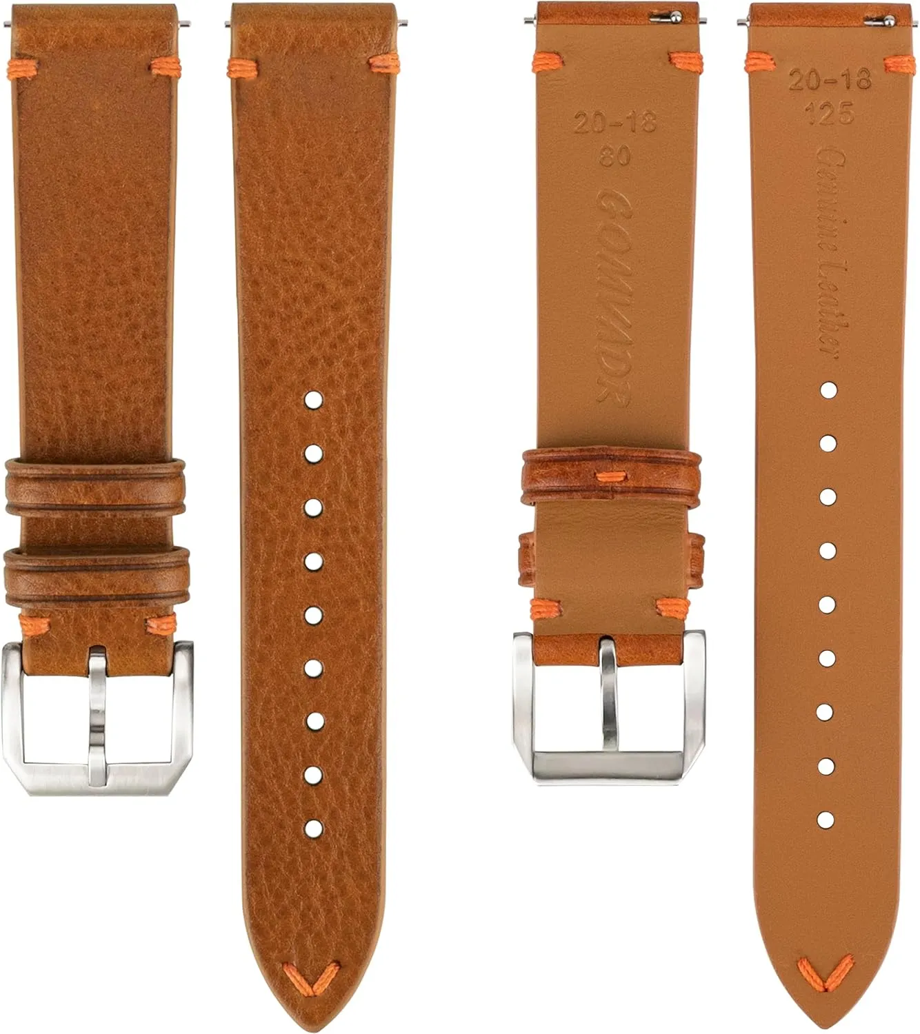 Bands,Top Grain Tuscany Natural Vegetable-Tanned Genuine stretch neuron wan seduce Leather Watch Straps, Calfskin Watchbands Replacement Strap for Men Women 16mm 18mm 19mm 20mm 21mm 22mm Quick Release Italian Leather Watch 