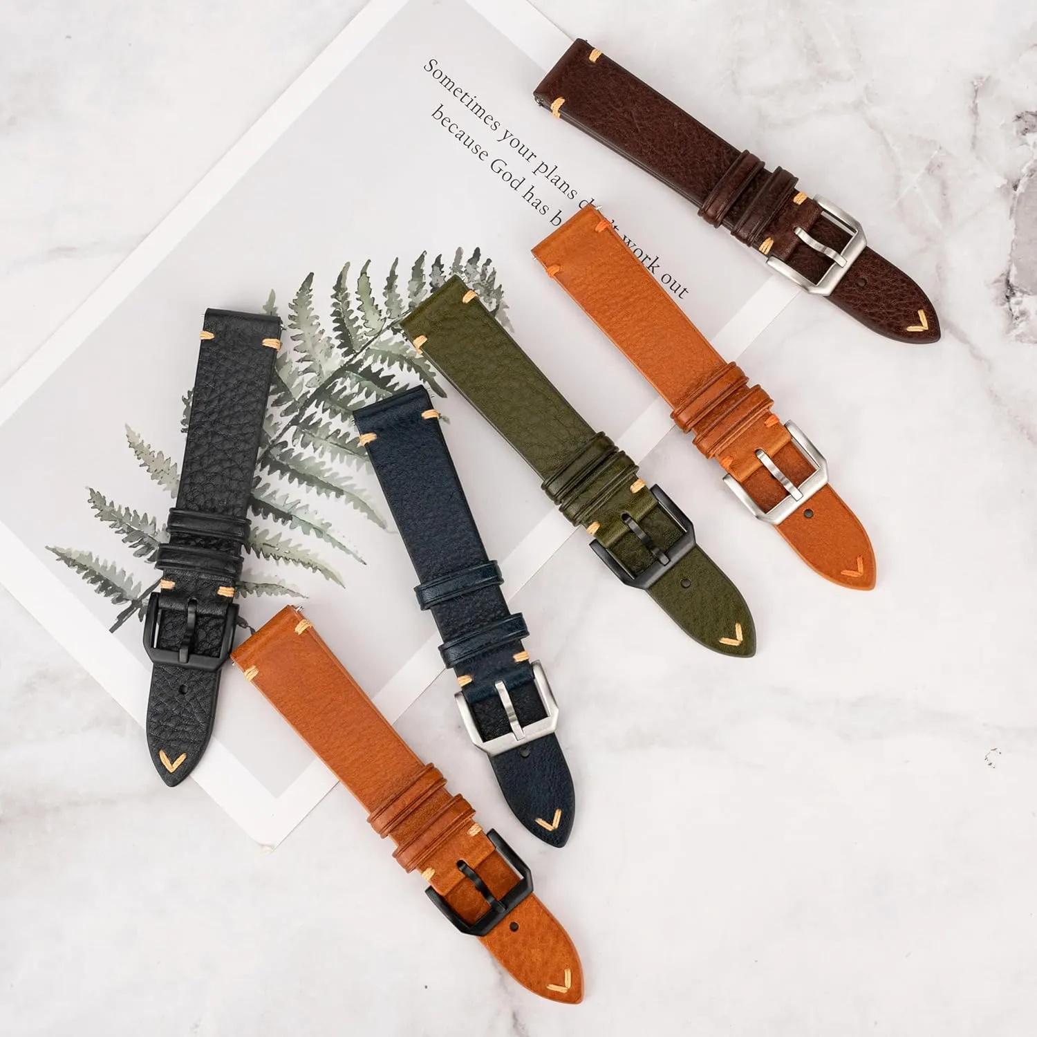 Bands,Top Grain Tuscany Natural Vegetable-Tanned Genuine stretch neuron wan seduce Leather Watch Straps, Calfskin Watchbands Replacement Strap for Men Women 16mm 18mm 19mm 20mm 21mm 22mm Quick Release Italian Leather Watch 