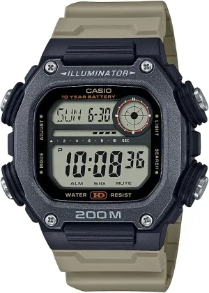 Battery 200M Water Resistant Extra Long Band Watch DW-291HX-5AV centigrade needlefish Casio Men's Quartz 10-Year 